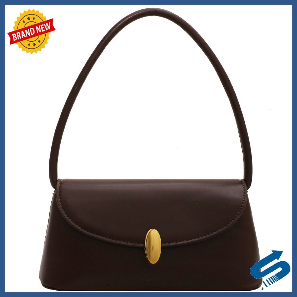 Premium Leather Hobo Tote Shoulder Bag Small Handbag Clutch Purse